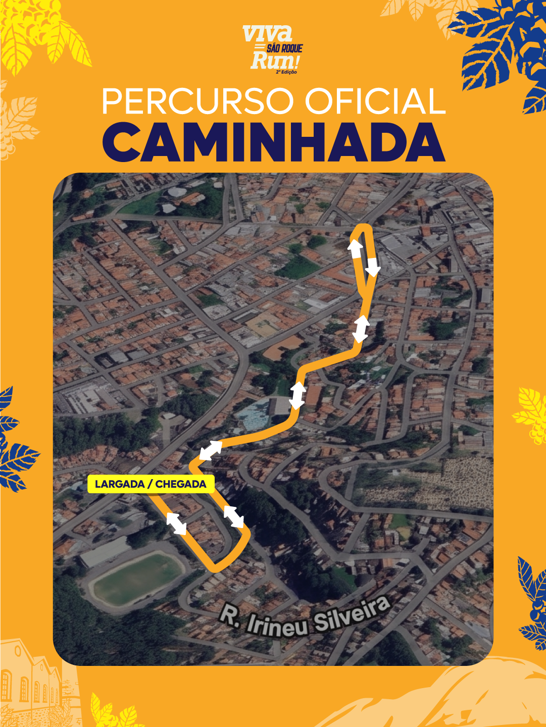 Percurso caminhada Viva São Roque Run 2026